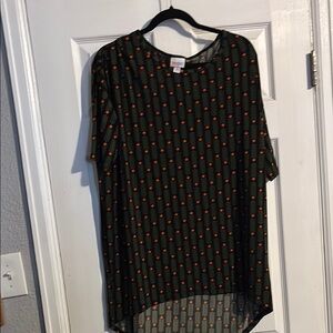 Stylish Black and Orange Women's Top